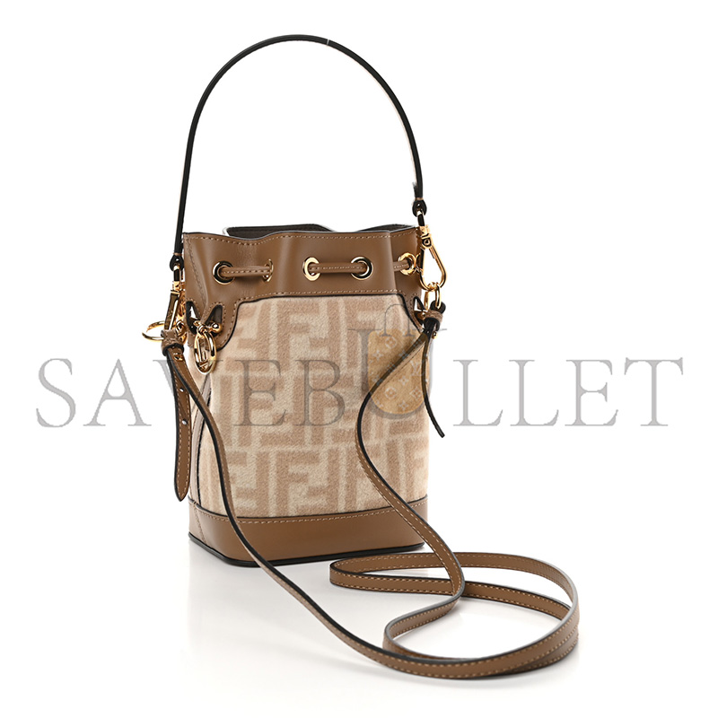 F**di wool vitello king ff 1974 mini mon tresor bucket bag 8bs010ahjff1f24 (17*12*10cm)